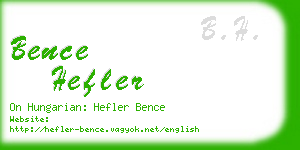 bence hefler business card